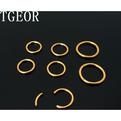 Free shipping wholesale body jewelry 100pcs surgical Stainless Steel piercing segment ring