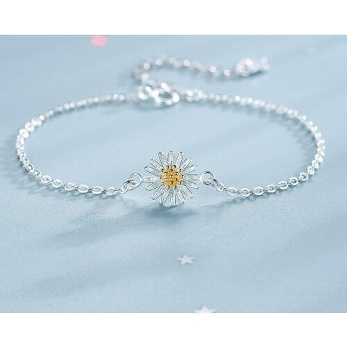 Daisy Bracelet Sun Flower For Women Adjustable Simple Korean Fashion New Trendy Design Girlfriend Chain Jewelry Gift BOYULIGE
