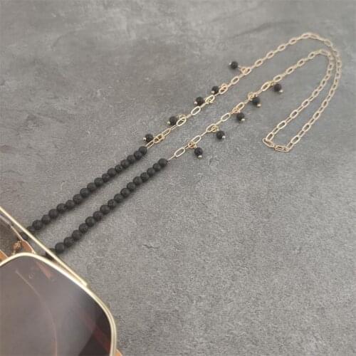Trendy Womens Stone Beaded Sunglasses Chain Eyeglass Chains Necklace Strap Rope Reading Glasses Holder Jewelry Accessories