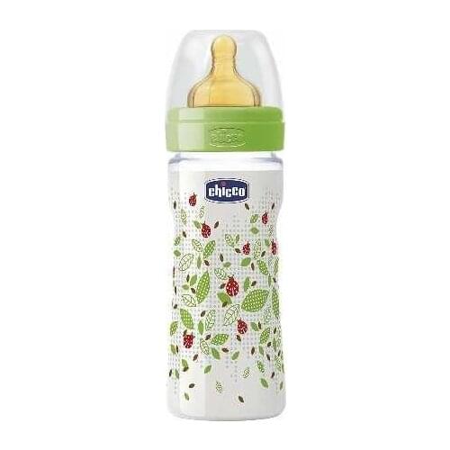 Chicco PP Baby Bottle Unisex Rubber Tip 250ml Newborn baby milk bottle medicine PP Anti Colic air wide