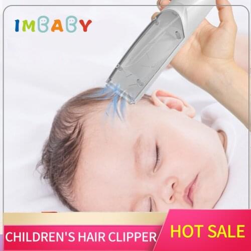 USB Baby Electric Hair Trimmer Automatic Gather Hair Clipper Infant Mute Waterproof R-Angle Ceramic Razor Sleep Haircut Home-Use