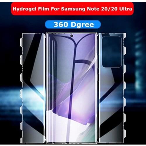 Hydrogel Film For Samsung Galaxy Note 20/20 Ultra Screen Protector Soft Front Back Film For Samsung S20 S21 Plus S21 Ultra Film