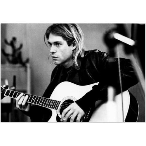Custom Kurt Cobain Singer Painting Home Room Wall Decoration Canvas Posters And Decoration Pictures 20x30cm,27x40cm