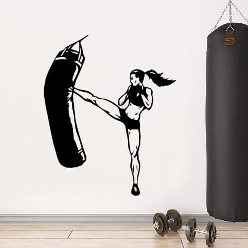 Creative Gym Girl Home Decoration Accessories For Kids Room Living Room Home Decor Decal Creative Stickers