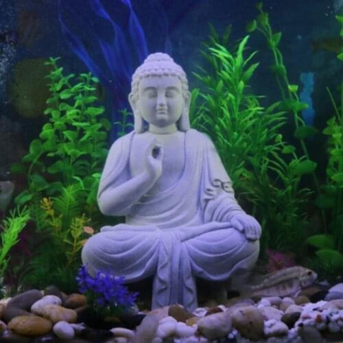 Landscaping Aquarium-Decoration Tank- Ornament State Fish Tank Buddha Reptiles Home Figurine Sitting Home-Garden Decoration