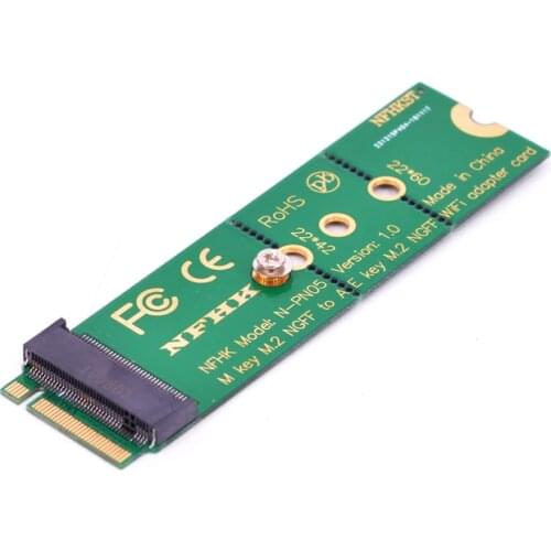 M.2 M key to A + E Key NGFF slot WIFI Wireless Network Card M2 NGFF PCI express to E key slot Adapter