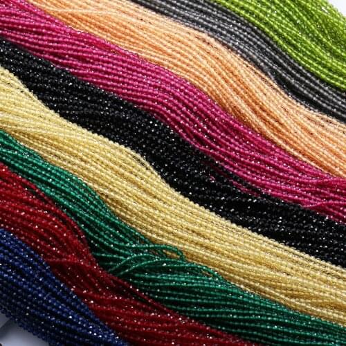 Small Beads Natural Stone Beads Emeralds Citrines Peridots 2 3 mm Section Loose Beads for Jewelry Making Necklace DIY Bracelet