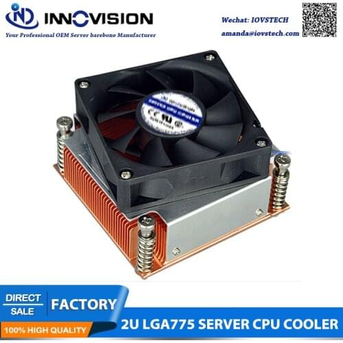 Lga775 pure copper 2u server cpu radiator industrial computer chassis cooler industrial copper heat sink for Xeon 3000 series