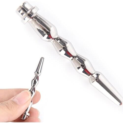 Stainless Steel Long Pull Beads Urethral Penis Plug Urethral Male Catheter Urethral Dilator Adult Sex Toys For Men