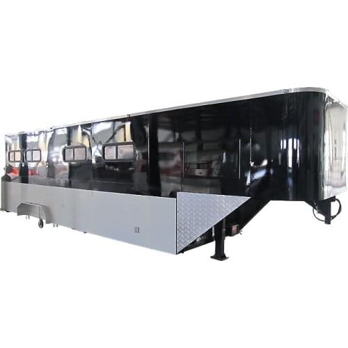 New design 3 horse gooseneck trailer with ramp horse box trailer for sale