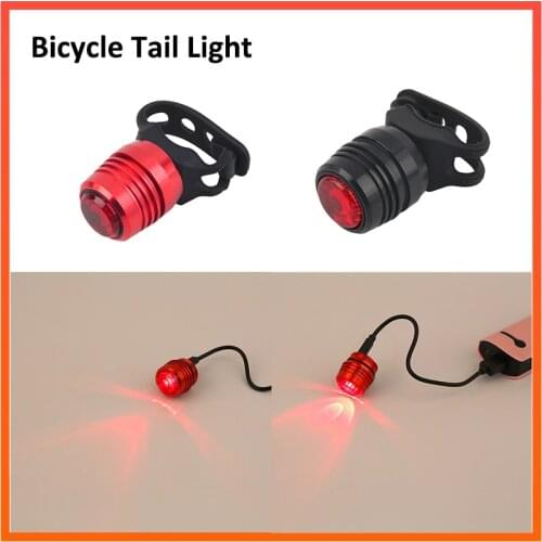 USB Rechargeable 3-Mode Bike Tail Lamp Bike Bicycle Tail Rear Warning Red Light Lamp Aluminum alloy+ Silicone Wholesale