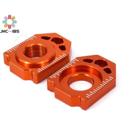 Motorcycle CNC Rear Chain Adjuster Axle Blocks For KTM 85 125 150 200 250 300 350 450 525 530 SX SXF XC XCF EXC EXCF XCW XCFW