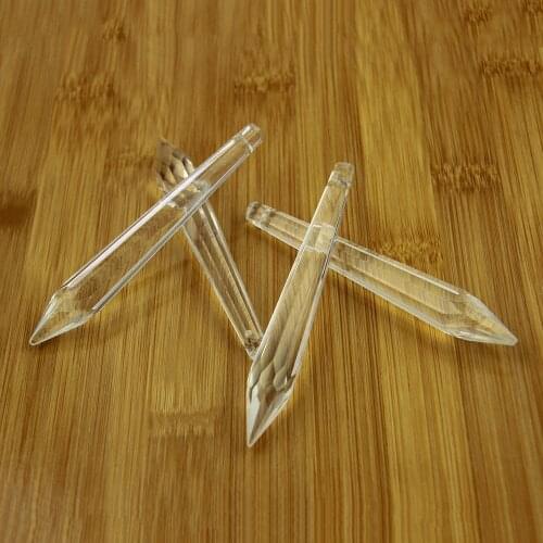 100mm 10units Clear Crystal Multifaceted Icicle U-drop Prism Chandelier Drop Pendant