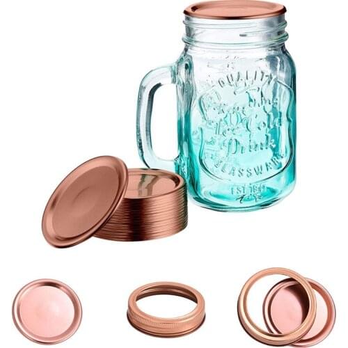 5pcs Split-Type Mouth Mason Jar Lids Bands Whorl Leak Proof Mason Canning Jar Caps With Wide Mouth Canning Covers Sealing Ring