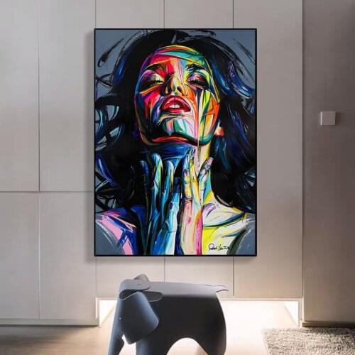 Abstract Colorful Woman Canvas Painting Printing Modern Poster Pictures Wall Art Bedroom Living Room Nordic Home Decoration