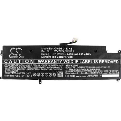 Cameron Sino 4400mAh Battery for DELL Latitude 13 7370,WY7CG XCNR3