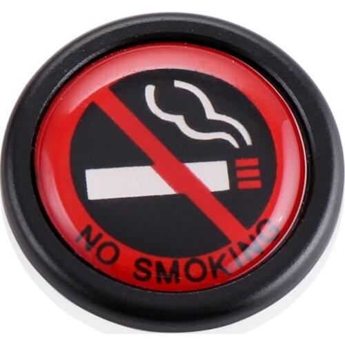 Car Aluminum Alloy NO SMOKING Sign Tips Warning Logo Stickers For VW Volvo Benz Audi BMW Buick Mazda Chevrolet