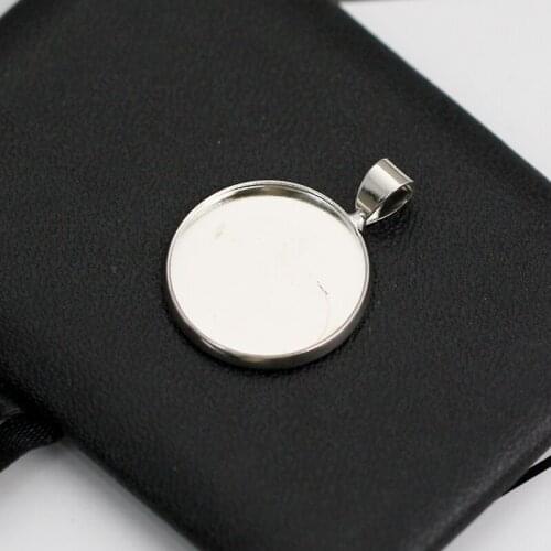 Beadsnice 20mm Brass Blank Bezel Pendants Cabochon Base Pendant Setting Jewelry Supplies Making 19126