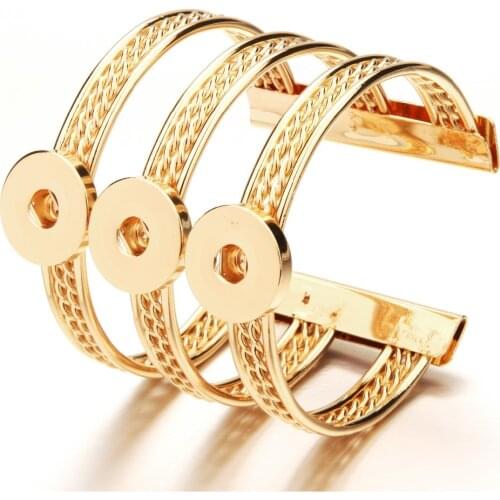 DIY Bangles 18mm Ginger Snap Bracelet Metal Snap Button Charms Jewelry Bracelet For Women Free Shipping