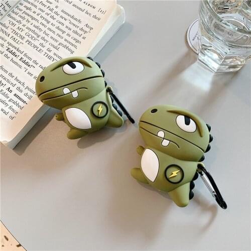 For AirPods 1 2 AirPods Case Cute cartoon dinosaur silicon Bluetooth Wirless headphone Cover For Air pods 1 2 Case Protect