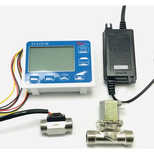 Zj-lcd-m lcd digital display with water flow sensor meter quantitative flowmeter with sensor seazhongjiang