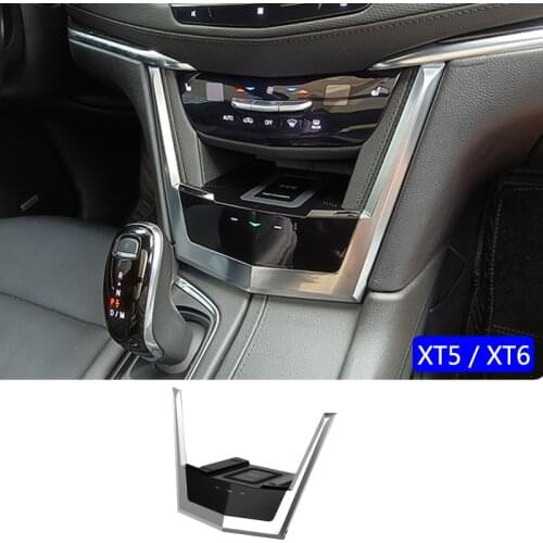 For Cadillac XT5 XT6 Car QI Wireless Charger mobile phone fast charging charger Center Console plate accessories 15W