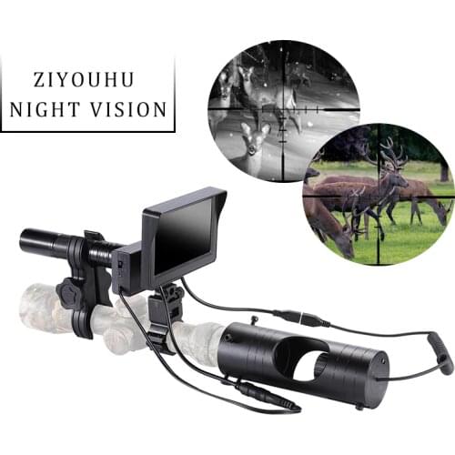 Infrared Night Vision DIY Assembly Display Screen IR Flashlight Camera lens Sight Scope Hunting Tactical Day & Night Switching