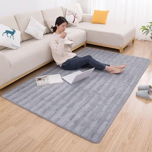 Large Area Kid Crawl Carpet Non-slip Water Absorption Wear-resisting Rectangle Solid Mat Living room Bedroom Quality Rugs