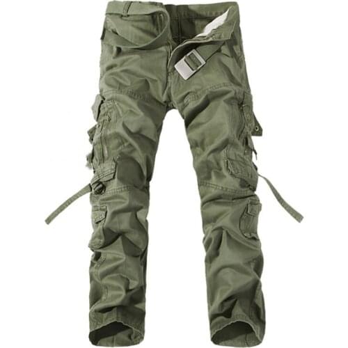Mens Cargo Pants Military Tactical pants Multi-pocket Loose Trousers Fashion Cotton Breathable Casual Joggers Trouser Plus Size