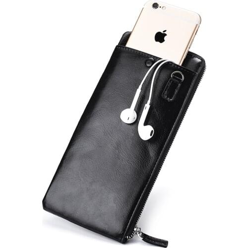 Men Wallets Classic Long Style Card Holder Male Purse High Quality KoreanZipper Youth Cellphone Bag Brand Luxury Wallet For Men