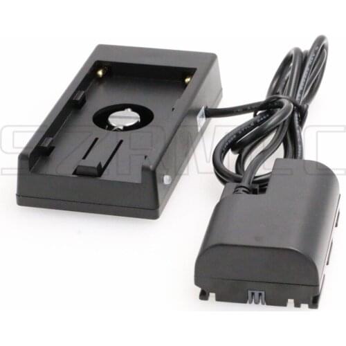 NP-F970 Battery Power Supply Mount Plate to DR E6 Dummy Battery for Canon 5D2 6D 7D 60D 70D 80D Camera SmallHD 501 502 Monitor