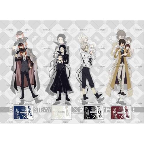 Hot Anime Bungo Stray Dogs dazai osamu Nakahara Chuuya Ryunosuke Akutagawa Acrylic Stand Display Model Plate Desk Decor Gift