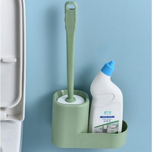 Toilet Brush with Base for WC Accessories Drainable Toilet Brush Wall-Mounted Cleaning Tools Home Bathroom Accessories Sets