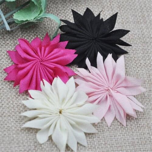 Upick 20pcs Cute Ribbon Flowers Wedding Sewing DIY Crafts Appliques E19