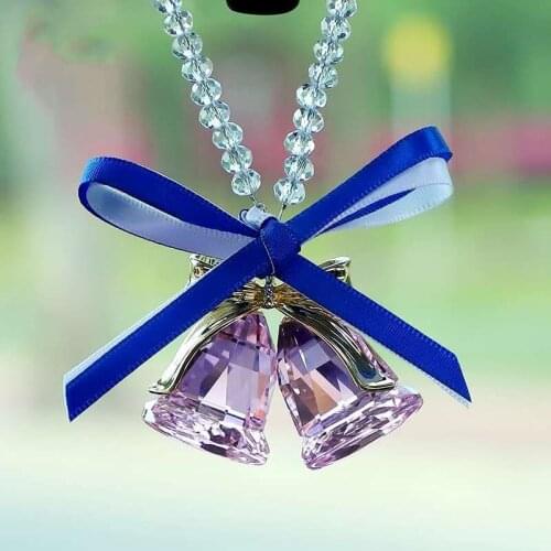 High quality crystal bell goddess hanging jewelry crystal bell car pendant rearview mirror car interior decoration