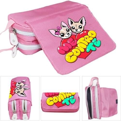 Lady Cosmetic Bag Girls Big Pencil Pouch Me Contro Te Pencil Case Oxford Cloth Double-layer Pencil Bag for School Student Boys