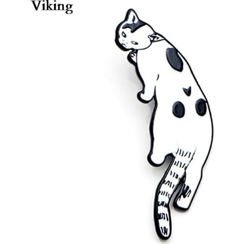 1Pcs Cute Cats Anime Metal Brooches Enamel Badges Lapel Pin For Kids Women Men Brooches For Backpacks Hats Shirt G0369