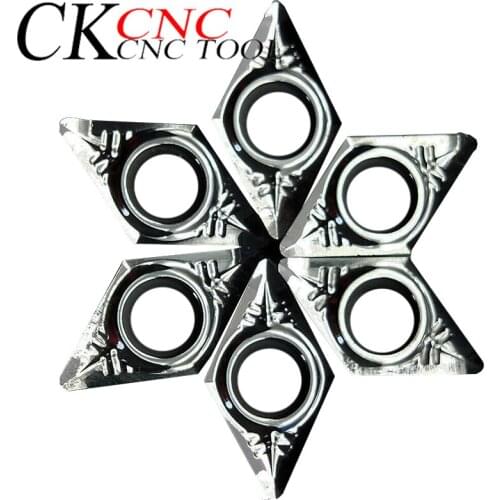 10pcs DCGT11T308 AK H01 Aluminum cutter blade CNC wood turning tools Aluminum Copper Tool AL TIN Alloy wood lathe milling blade