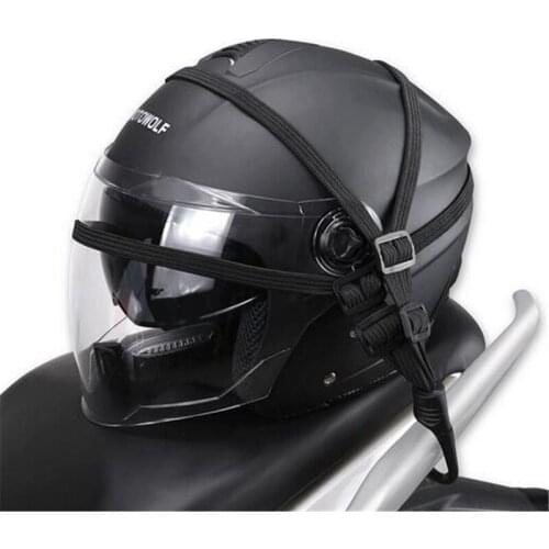 2 X Black 60cm Motorcycle Bike Helmet Luggage Rope Net Mesh Storage