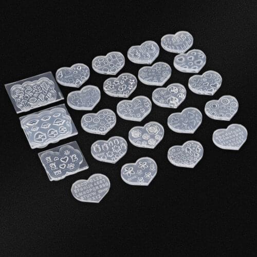 3D Nail Art Decoration Silicone Mold DIY UV Resin Epoxy Resin Casting Molds Jewelry Making Tools Flower/Love/Numbers