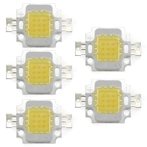 5 x High Power 10W LED Chip Birne Licht Lampe DIY Weiss 750LM 6500K