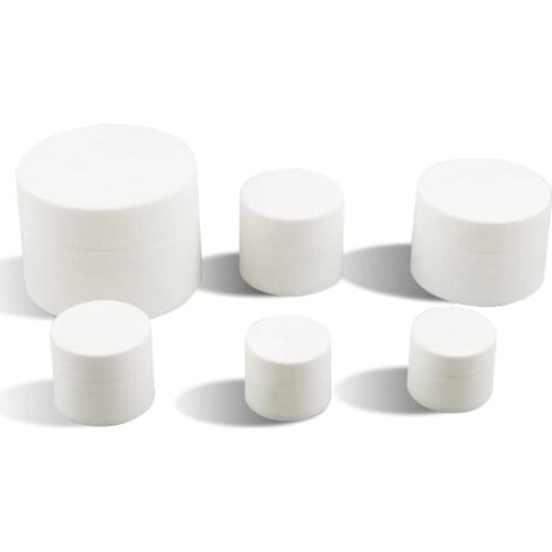 50 x 3g 5g 10g 15g 30g 50g 80g Frost white cream pot jar Refillable cosmetic container plastic bottle makeup Facial Cream jar