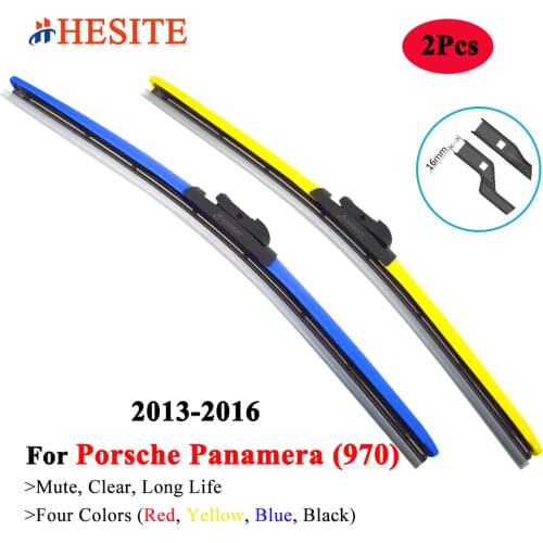 HESITE Hybrid Colorful Windshield Wiper Blade For Porsche Panamera Turbo GTS AWD XE XL Accessories 2014 2015 2017 2018 2019 2020