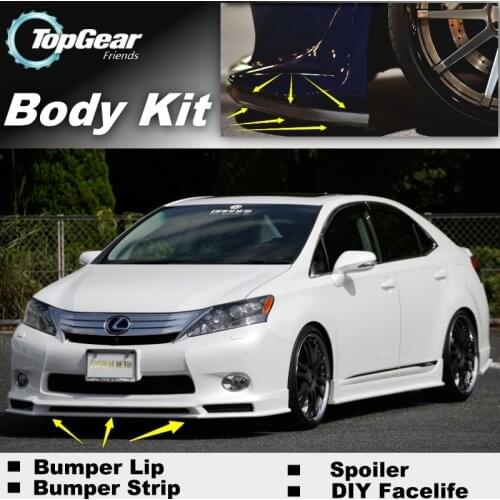 Bumper Lip Deflector Lips For Lexus HS 250h / F 2009~2016 Front Spoiler Skirt For TopGear Car Tuning Veiw / Body Kit / Strip