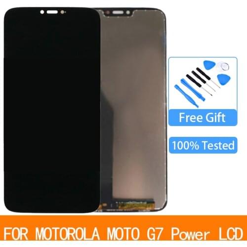 For Motorola Moto G7 Power LCD Display Touch Screen Digitizer Assembly With Frame Replacement Tested LCDs XT1955-5 XT1955-6