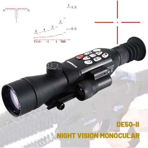 HD Infrared Night Vision Digital Sniper Scope Sight Monocular Riflescope Ranging Aiming Device Mount on Rifle for Hunting