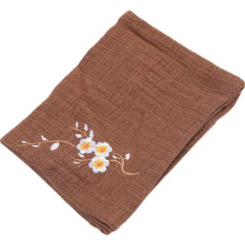 Japanese-style Cotton Tea Towel Purely Handmade Thickened Absorbent Tea Ceremony Accessories Pure Color Simple Style