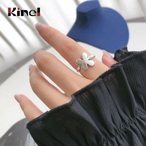 Kinel 100% 925 Sterling Silver Fashion Jewelry Butterfly Ring Sizable Vintage Thai Silver Animal Ring Girls Gift Drop Shipping