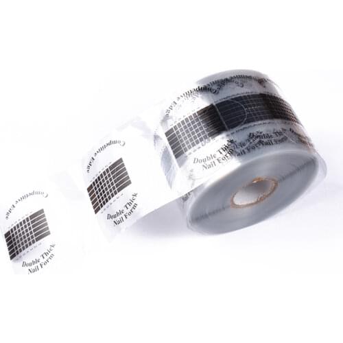 500Pcs/roll Professional Nail Form Sticker UV Gel Nail Art Tip Extension Guide Tools for Salon Nails Care Transparent