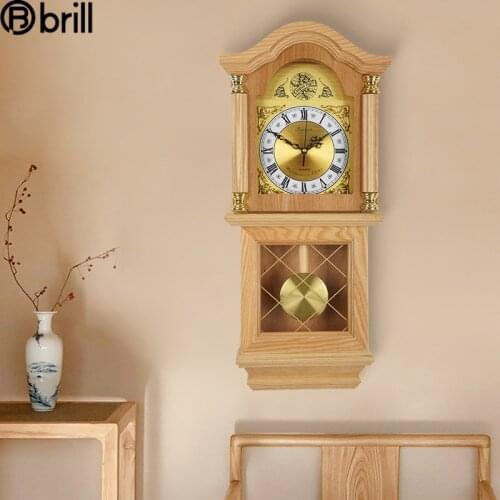 European Style Wall Clock Retro Vintage Chinese Creative Large Pendulum Wall Clocks Relojes De Pared Vintage Decoracion Horloge